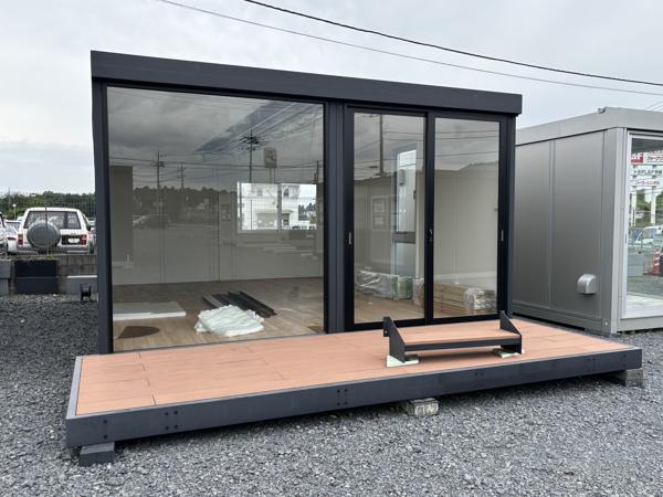 茨城県小美玉店/展示場の新棟ユニットハウス・プレハブ・コンテナハウス56MSLL(7.38坪)の本体の外観