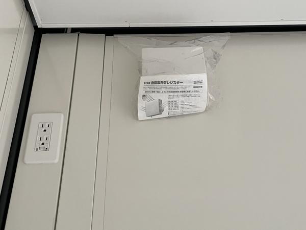 埼玉県草加店/展示場の新棟ユニットハウス・プレハブ・コンテナハウス38MSL(2.43坪)の各設備の給気口