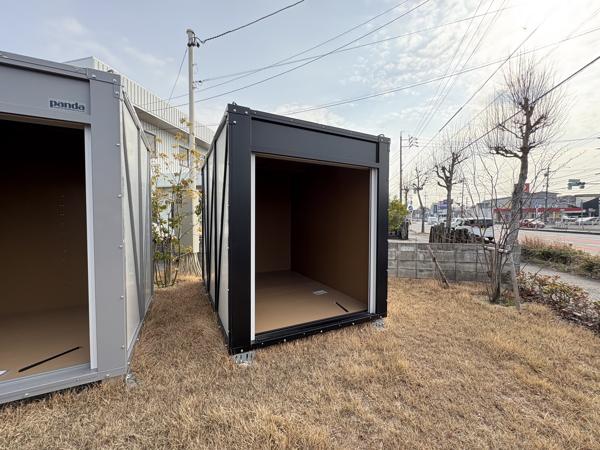 愛知県岡崎中央店/展示場の新棟ユニットハウス・プレハブ・コンテナハウスPanda3.0 PS3T(1.60坪)の本体の外観