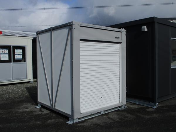 京都府亀岡店/展示場の新棟ユニットハウス・プレハブ・コンテナハウスPanda2.0 PS2(1.06坪)の本体の外観