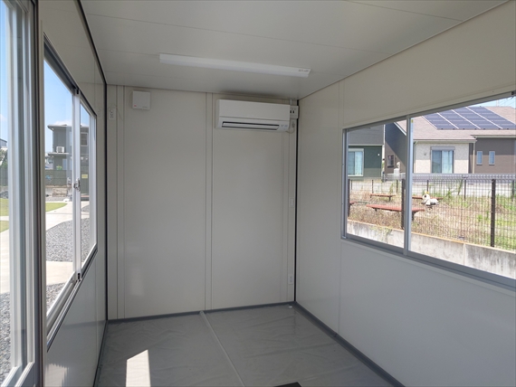 栃木県 ユニットハウス・プレハブ・コンテナハウス 3.02坪 新棟 47MSL 内観 エアコン