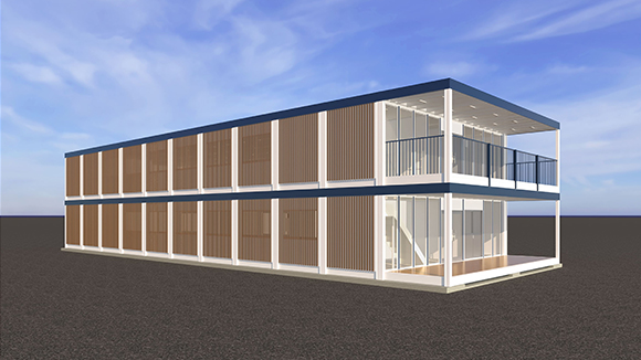93MS1 11連棟 2階建て 事務所棟パース