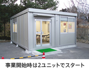 事業開始時は2ユニットでスタート