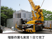 増築作業の実質1日で完了