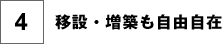 移設・増築も自由自在
