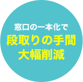 窓口の一本化で段取りの手間大幅削減