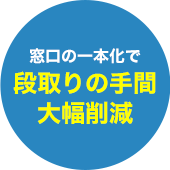 窓口の一本化で段取りの手間大幅削減