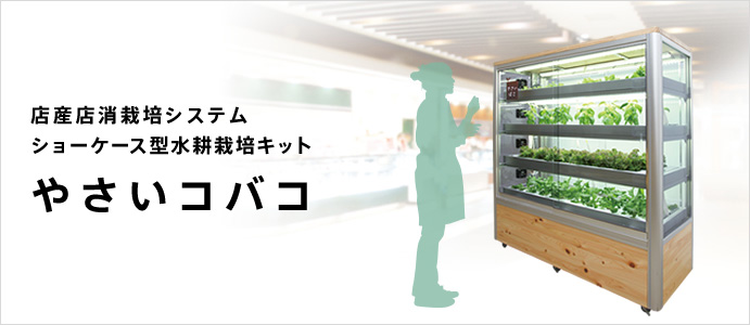 店産店消栽培システム ショーケース型水耕栽培キット やさいコバコ